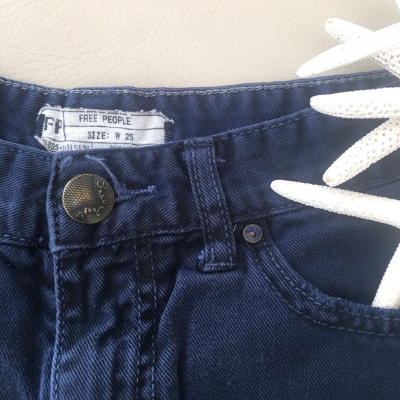 Free People Shorts (Blue) - Picture 2 of 6